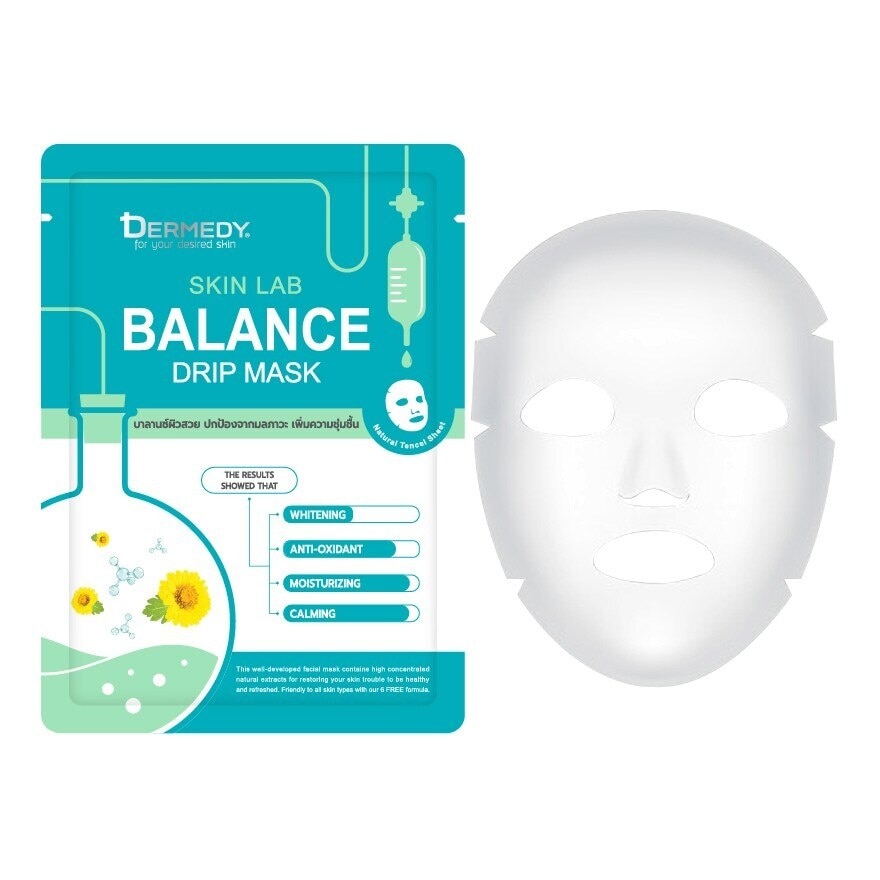 Dermedy Skin Lab Balance Drip Mask 1'S มาสก์หน้า ปรับผิวให้สมดูล ผิวแพ้ง่าย