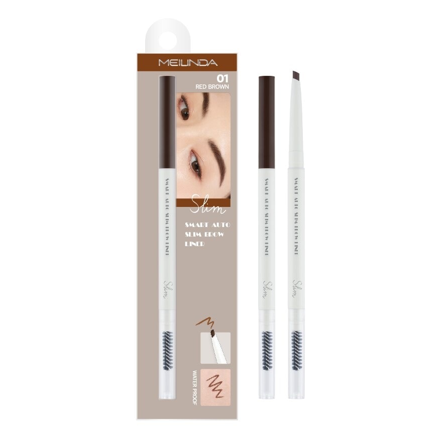 Meilinda Smart Auto Slim Brow 0.05g 01 Red Brown