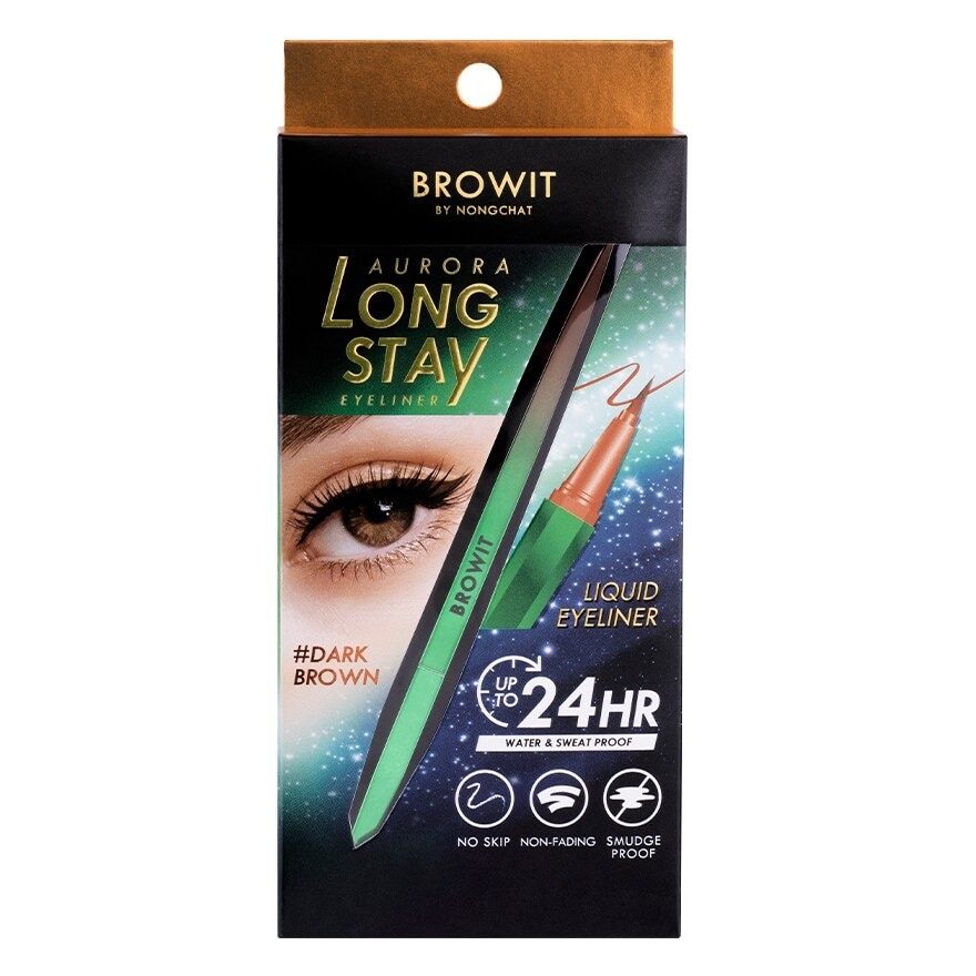 Browit Aurora Long Stay Eyeliner 0.5g Dark Brown