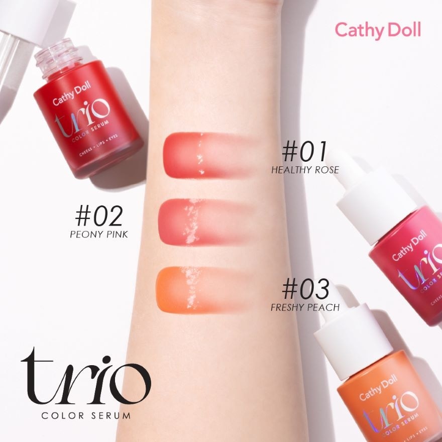 Cathy Doll Trio Color Serum 15ml 01 Healthy Rose