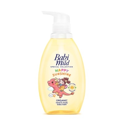 Babimild Babi Mild Happy Sunshine Organic Head  Body Baby Bath 380 Ml. สบู่เหลวเด็ก