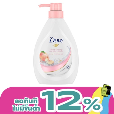 Dove - โดฟ บอดี้ วอช รีบาลานซ์ซิ่ง พีช 550 กรัม ครีมอาบน้ำ ผิวเนียนนุ่ม ชุ่มชื้น
