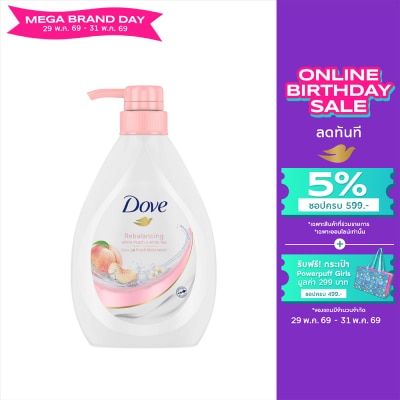 Dove - Dove Body Wash Rebalancing Peach 550 G. ครีมอาบน้ำ ผิวเนียนนุ่ม ชุ่มชื้น