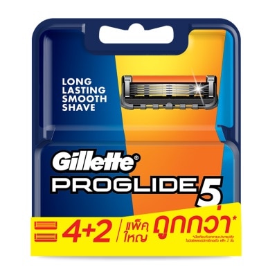 Gillette Gillette Proglide5 Blade Pack 4+2'S ใบมีด ใบมีดโกนหนวด กำจัดขน