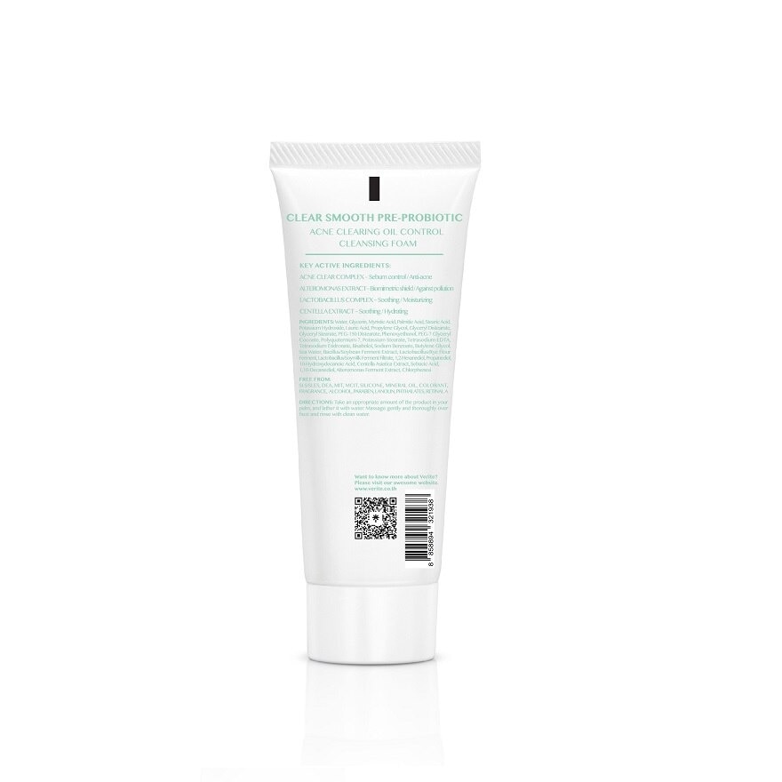 Verite Clear Smooth Pre-Probiotic Acne Clearing Oil Control Cleansing Foam image