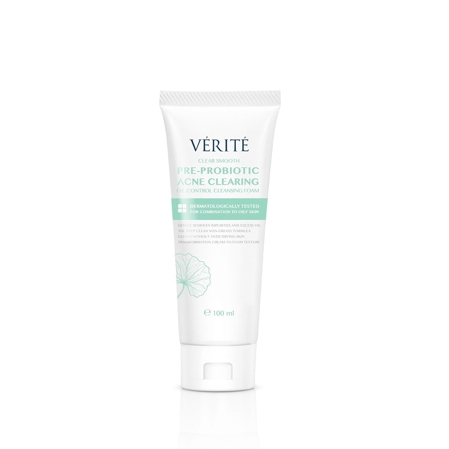 Verite Clear Smooth Pre-Probiotic Acne Clearing Oil Control Cleansing Foam image