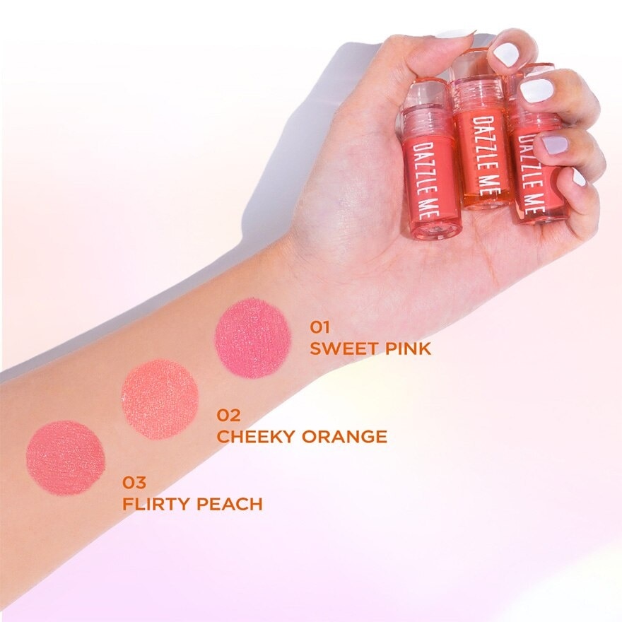 Dazzle Me Heart Melt Creamy Liquid Blush 2.5g. 03 Flirty Peach