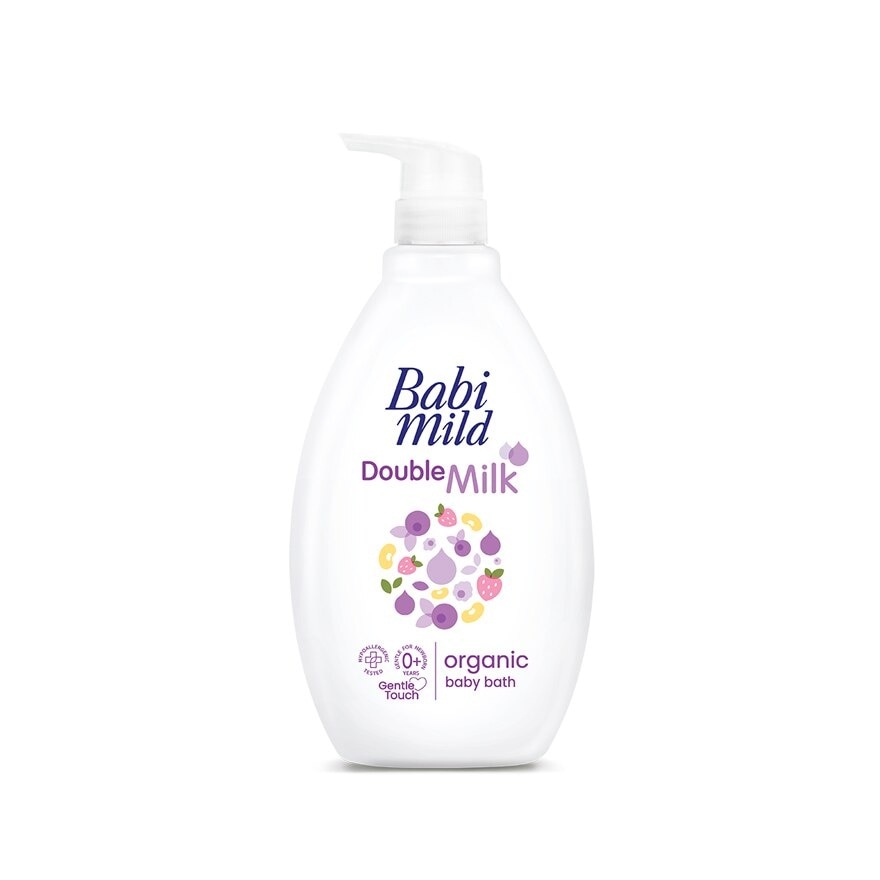 Babi Mild Babi Bath Double Milk Organic 800 Ml. อาบน้ำ เด็กแรกเกิด