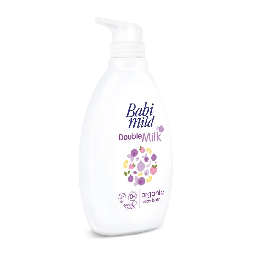 Babi Mild Babi Bath Double Milk Organic 800 Ml. อาบน้ำ เด็กแรกเกิด