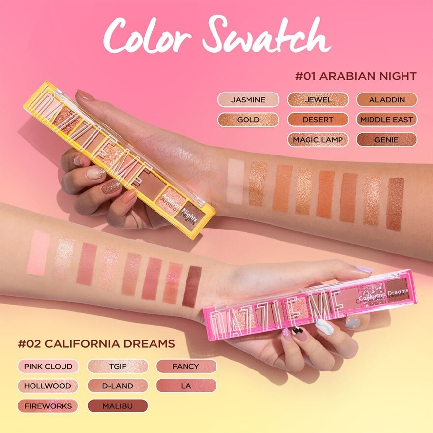 แดซเซิล มี เดอะ เวิลด์ ทราเวลเลอร์ อายแชโดว์ พาเลท 8 กรัม 02 แคลิฟอร์เนีย ดรีม