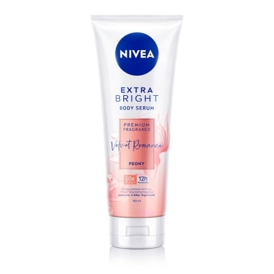 Nivea นีเวีย เอ็กซ์ตร้า ไบรท์ บอดี้เซรั่ม พรีเมียม ฟราแกรนซ์ เวลเว็ท โรแมนซ์ พีโอนี 180 มล.