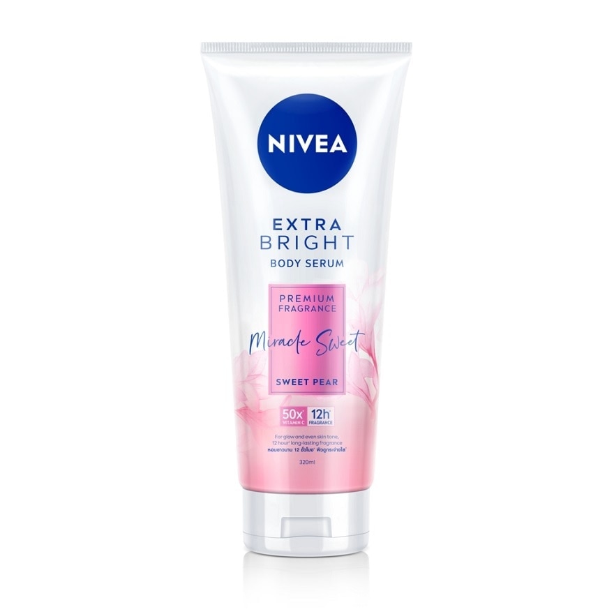 Nivea Extra Bright Body Serum Premium Fragrance Miracle Sweet Sweet Pear 320 Ml.