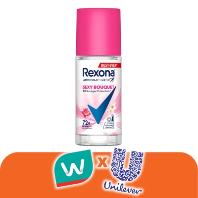 Rexona - เรโซนา โรลออน เซ็กซี่ บูเก้ แอนติเพอสไปแรนท์ 45 มล. โรลออน ลดเหงื่อ ระงับกลิ่น