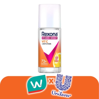 Rexona - เรโซนา โรลออน วิตามิน + ไบรท์ วิตามิน ซี พลัส แอนตี้สเตน แอนติเพอสไปแรนท์ 45 มล.