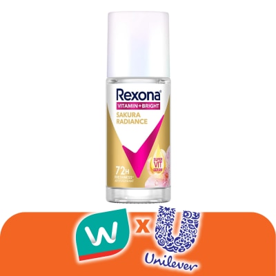 Rexona - เรโซนา โรลออน วิตามินไบรท์ ซากุระ เรเดียนซ์ แอนติเพอสไปแรนท์ 45 มล.ลดเหงื่อระงับกลิ่น