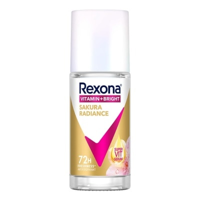 Rexona เรโซนา โรลออน วิตามินไบรท์ ซากุระ เรเดียนซ์ แอนติเพอสไปแรนท์ 45 มล.ลดเหงื่อระงับกลิ่น