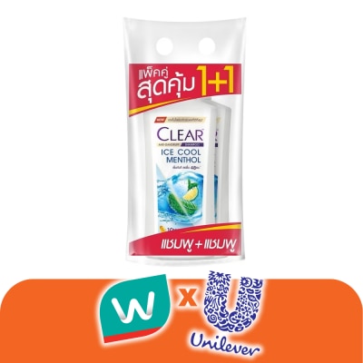 Clear - Clear Shampoo Anti-Dandruff Ice Cool Menthol 350 Ml.Twin Pack