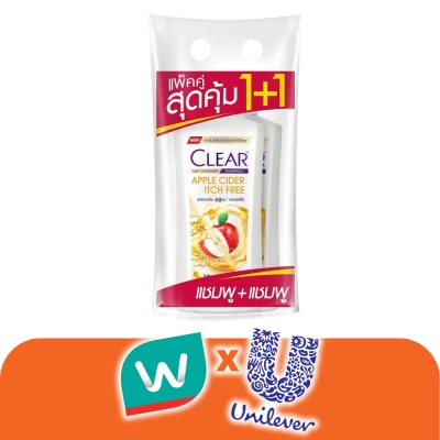 Clear - Clear Shampoo Anti-Dandruff Apple Cider Itch Free 350 Ml.Twin Pack