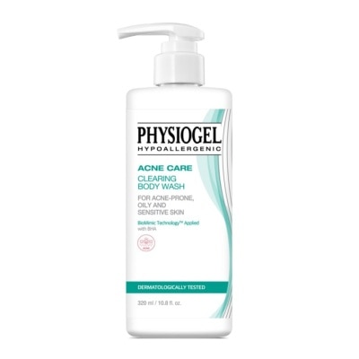 Physiogel ฟิสิโอเจล แอคเน่ แคร์ เครียร์ริ่ง บอดี้ วอช ทำความสะอาดผิวกายสำหรับผิวเป็นสิว 320 มล.