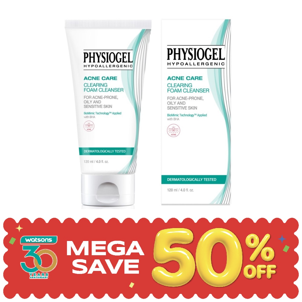 Physiogel Acne Care Clearing Foam Cleanser for Acne Oily Sensitive Skin 120 ml. image
