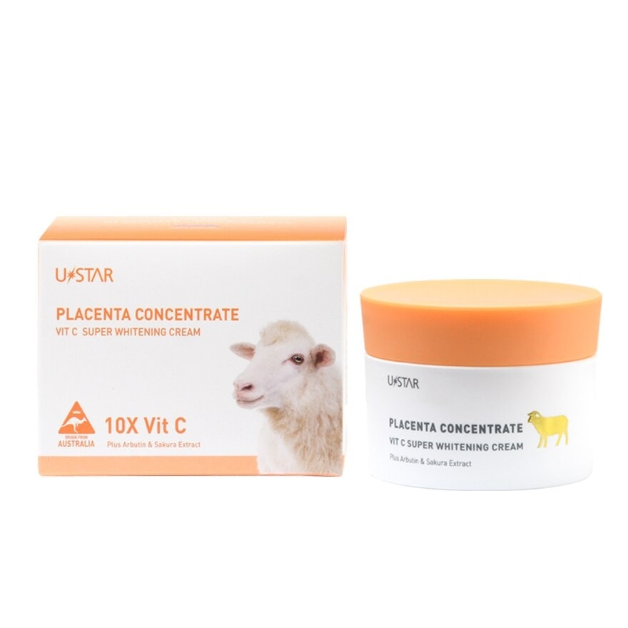 Ustar Placenta Concentrate Vit C Super Whitening Cream 100g.