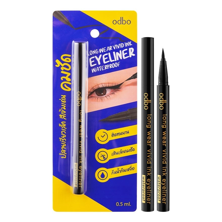 ODBO Odbo Long Wear Vivid Ink Eyeliner Waterproof 0.5ml. Black