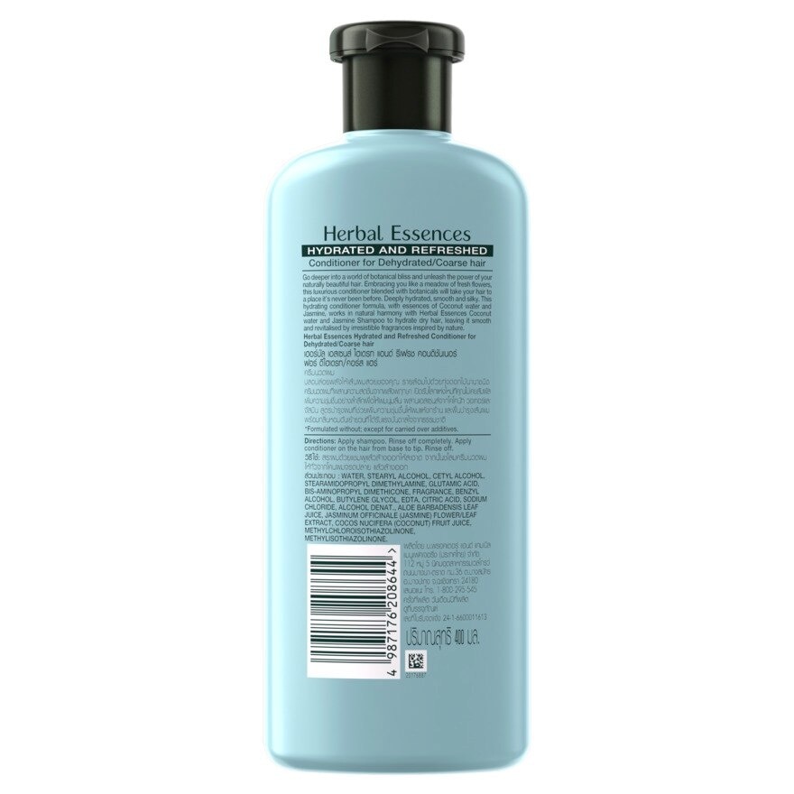 Herbal Essences Conditioner Hydrated  Refreshed Coconut Water Jasmine 400 Ml.