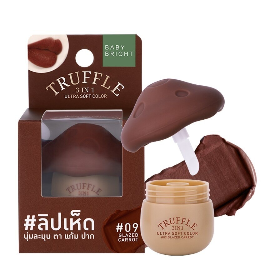 Baby Bright Truffle 3 In 1 Ultra Soft Color Lip 6g. 09 Glazed Carrot