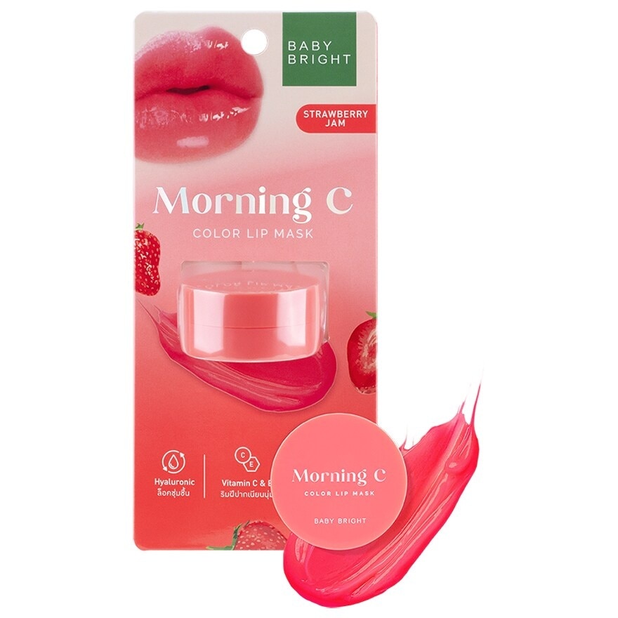 Baby Bright Morning C Color Lip Mask 3.8g. Strawberry Jam