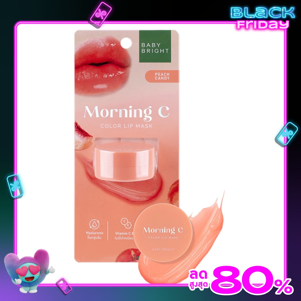 Baby Bright Morning C Color Lip Mask 3.8g. Peach Candy
