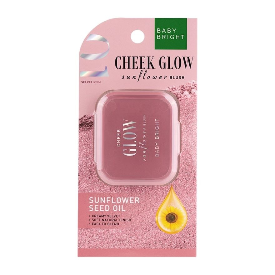 Baby Bright Cheek Glow Sunflower Blush 5.2g 01 Velvet Rose