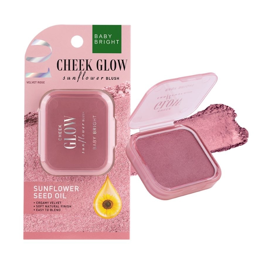 Baby Bright Cheek Glow Sunflower Blush 5.2g 01 Velvet Rose