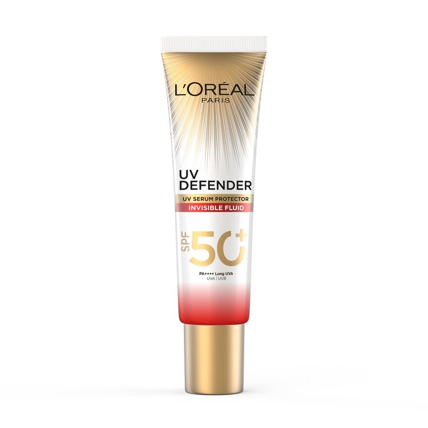 L'Oreal ลอรีอัลปารีส ยูวี ดีเฟนเดอร์ อินวิซิเบิ้ล ฟลูอิด เอสพีเอฟ50+พีเอ++++ลอง ยูวีเอ 30 มล.