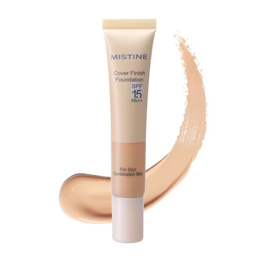 Mistine Cover Finish Foundation SPF15 PA++ 15g. F3 Tan