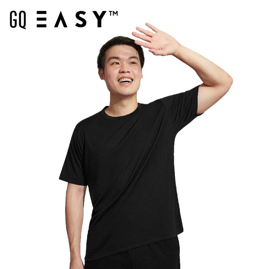 GQ UV T-Shirt Black Size M ( Chest  51.5 CM. )