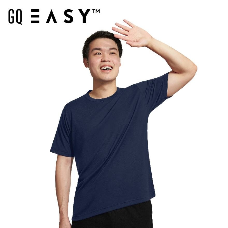 GQ UV T-Shirt Navy Size M ( Chest  51.5 CM. )