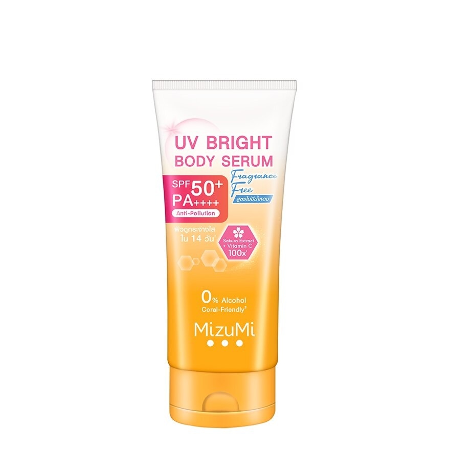 MizuMi UV Bright Body Serum SPF50+ PA++++ Fragrance Free 180 ml.