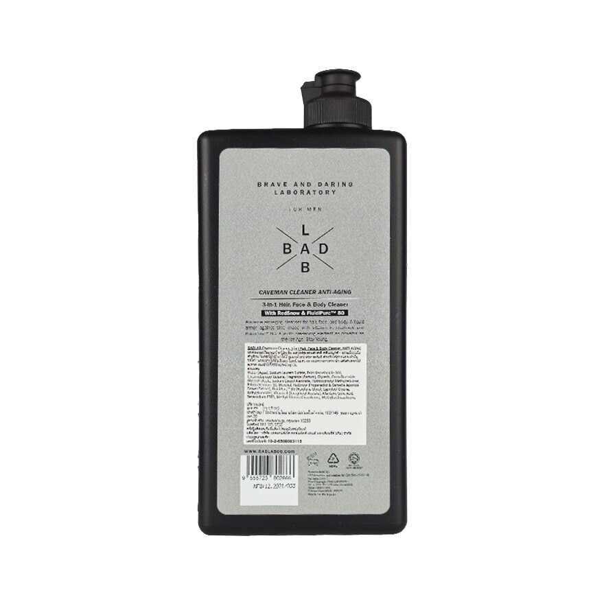 Bad Lab Caveman Cleaner 3-In-1 Hair Face Body Cleaner Anti-Aging 400 Ml. image
