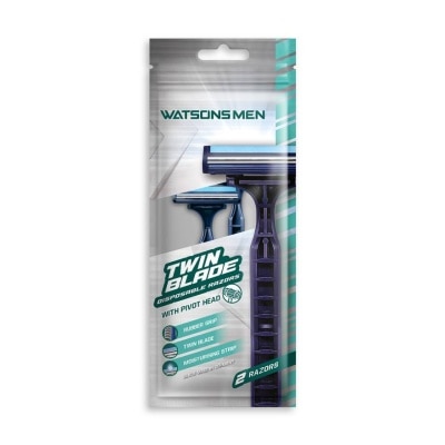 Watsons Watsons Men Twin Blade Disposable Razors 2 pcs.