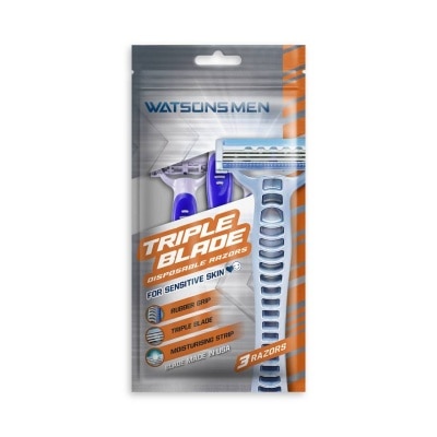 Watsons Watsons Men Triple Blade Disposable Razors 3 pcs.