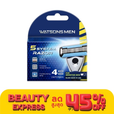 Watsons Watsons Men 5 System Razor  4 Catridges.