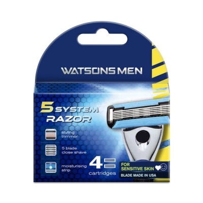 Watsons Watsons Men 5 System Razor  4 Catridges.