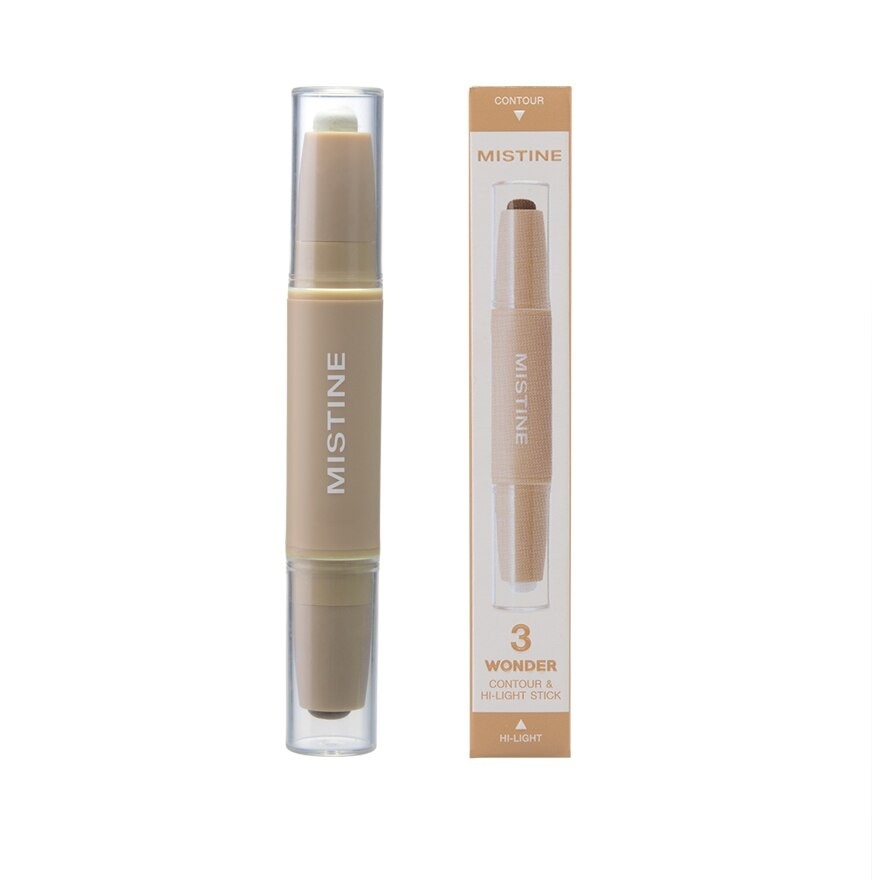 Mistine Mistine 3-Wonder Contour  Hi-Light Stick 3.9g. Chocolate-Ivory