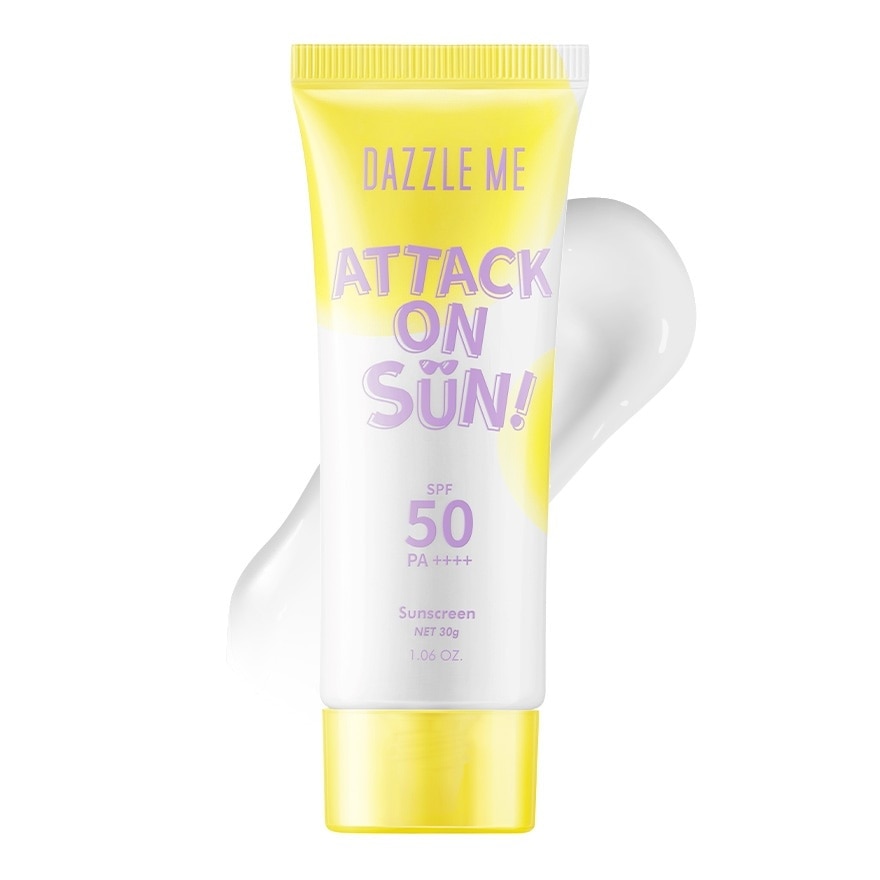 Dazzle Me Attack On Sun Sunscreen SPF 50 PA ++++ 30ml.