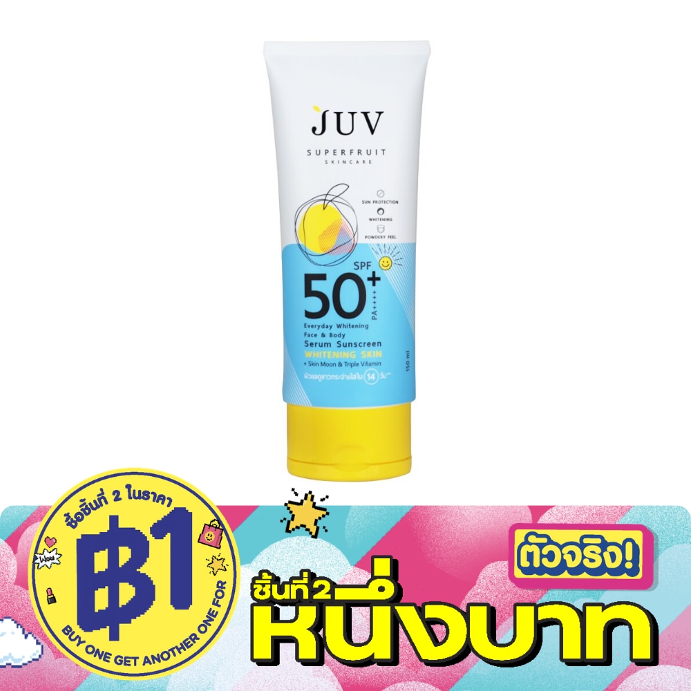 JUV Everyday Whitening Face Body Serum Sunscreen SPF50+ PA++++150 Ml. image