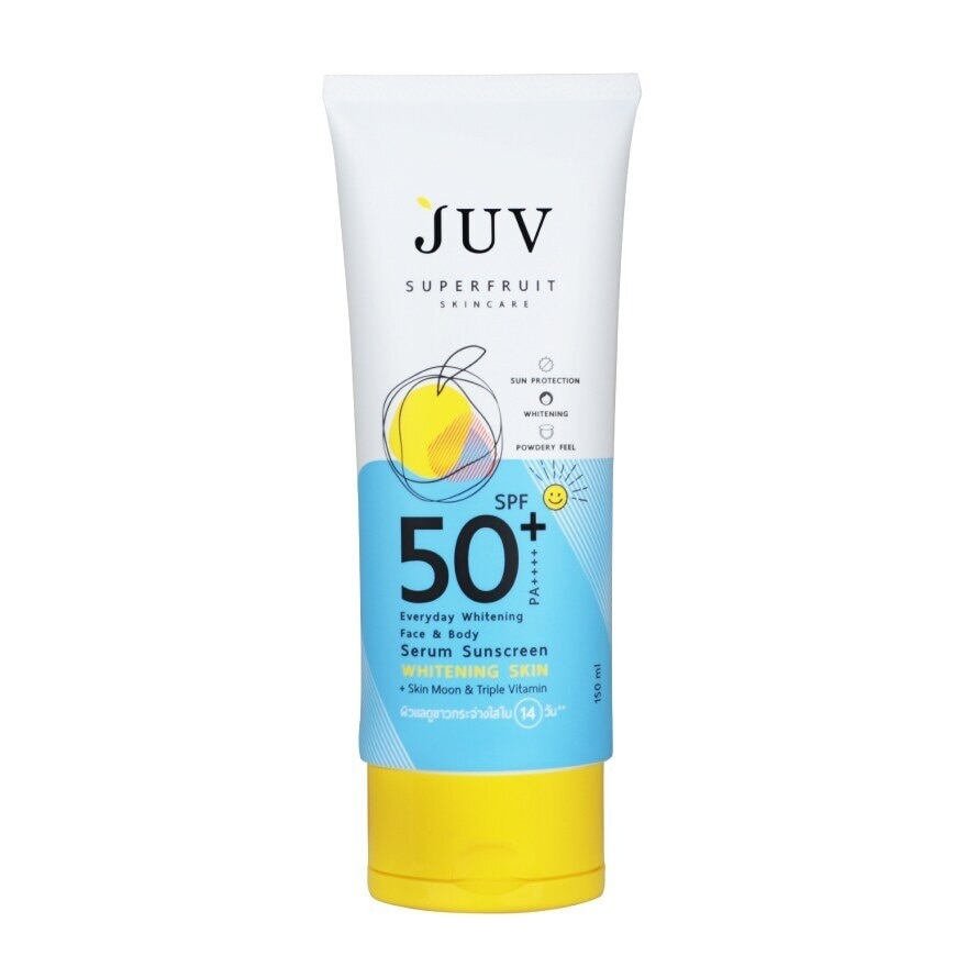 JUV Everyday Whitening Face Body Serum Sunscreen SPF50+ PA++++150 Ml.