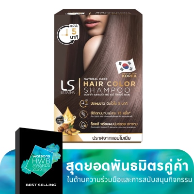 Le Sasha เลอซาช่า แนทเชอรัล แคร์ แฮร์ คัลเลอร์ แชมพู สีน้ำตาลเข้ม 30 มล.X6ซอง แชมพูเปลี่ยนสีผม