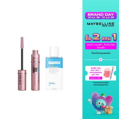 Maybelline Maybelline Make Up Remover EyeLip 70ml+ SkyHigh Waterproof Mascara7.2ml Black