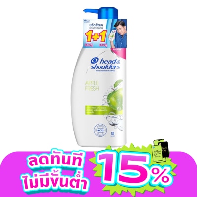 Head&Shoulder - Head Shoulders Shampoo Anti Dandruff Apple Fresh 370 Ml. Twin Pack แชมพูขจัดรังแค