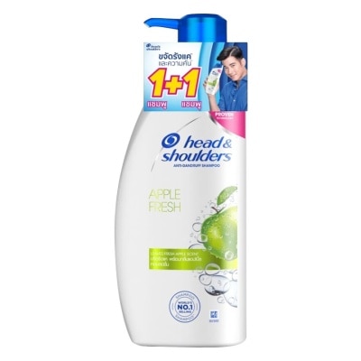 Head&Shoulder Head Shoulders Shampoo Anti Dandruff Apple Fresh 370 Ml. Twin Pack แชมพูขจัดรังแค